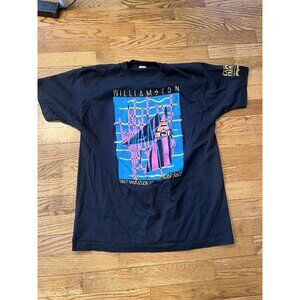 Vintage Williamston Half Marathon T-Shirt Michigan Black Retro L (Fits Small)